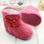 Casual Newborn Toddler Baby Bowknot Soft Crib Sole Winter Autumn Keep Warm Anti-slip Shoes Girls Boys Fashion New Arrival Boots