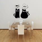 Cat Wall Art Decals Kitten Animal Decal Vinyl Sticker Kitchen Wall Art Decoration Baby Children Nursery Bedroom Home Decor Mural