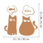 Cat Wall Art Decals Kitten Animal Decal Vinyl Sticker Kitchen Wall Art Decoration Baby Children Nursery Bedroom Home Decor Mural - Image 3