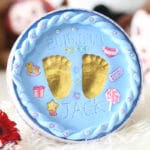 Charming Baby Handprint Footprint DIY Package Keepsake Preserves Priceless Memories Non Toxic Safe Clay Great Baby Shower Gift - Image 2
