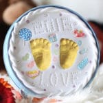 Charming Baby Handprint Footprint DIY Package Keepsake Preserves Priceless Memories Non Toxic Safe Clay Great Baby Shower Gift