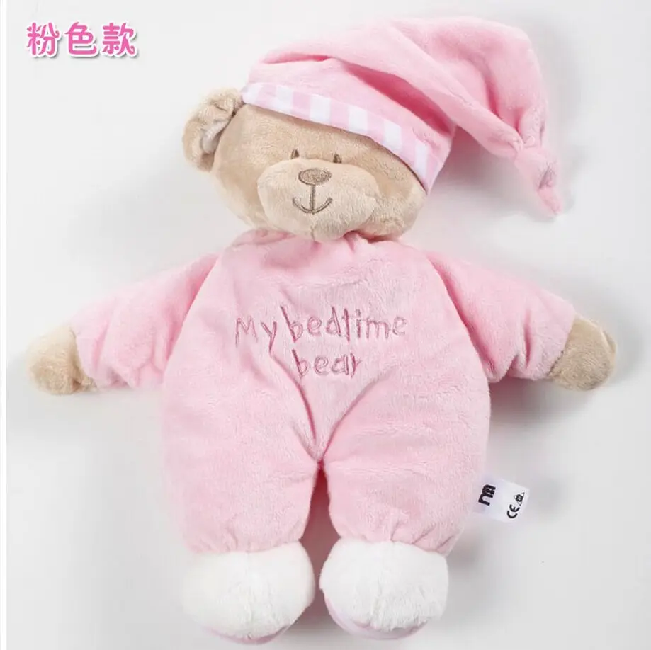 Children's Christmas Gifts 30cm Pink Blue Bear Soft Plush Toy Sleep Bear Baby Placate Toy Gifts for Girls - Image 3