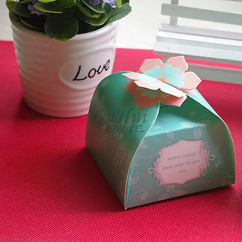 Chinese Retro Lotus Flower Wedding Candy Box Best Wish Gift Red Green Purple Petal Cookies Chocolate Bag Baby Shower Favor - Image 5
