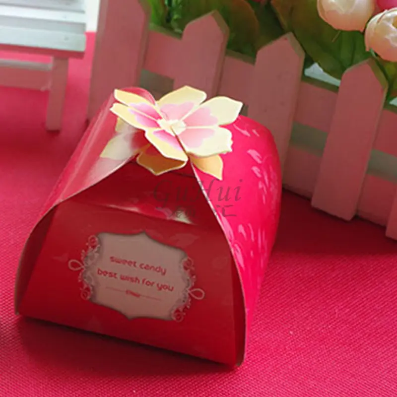 Chinese Retro Lotus Flower Wedding Candy Box Best Wish Gift Red Green Purple Petal Cookies Chocolate Bag Baby Shower Favor - Image 6