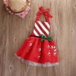 Christmas Newborn Princess Baby Girl Bow Candy Cane Dress Outfits Costume 0-18M - Image 2