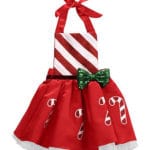Christmas Newborn Princess Baby Girl Bow Candy Cane Dress Outfits Costume 0-18M - Image 3