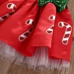 Christmas Newborn Princess Baby Girl Bow Candy Cane Dress Outfits Costume 0-18M - Image 4