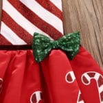 Christmas Newborn Princess Baby Girl Bow Candy Cane Dress Outfits Costume 0-18M - Image 5