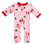 Christmas Pajamas Romper For Newborn Baby Kids Deer Printed Nightwear Long Sleeve Romper Xmas Jumpsuit Clothing