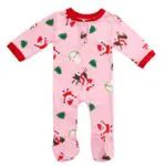 Christmas Pajamas Romper For Newborn Baby Kids Deer Printed Nightwear Long Sleeve Romper Xmas Jumpsuit Clothing