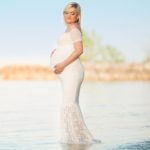 Clobee 2017 Summer V-Neck Lace Patchkork Hollow White Sheat Maxi Long Maternity Dresses Clothes For Pregnancy Photo Shoot S150