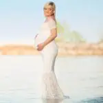 Clobee 2017 Summer V-Neck Lace Patchkork Hollow White Sheat Maxi Long Maternity Dresses Clothes For Pregnancy Photo Shoot S150