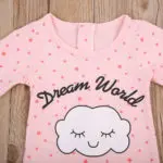 Cotton Toddler Kids Outfits Comfy Newborn Baby Girls Pink Cloud Print Footies Pajamas Sleepwear Pyjamas Clothes Playsuit - Image 3