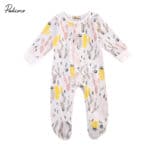 Cotton Toddler Kids baby Outfits Comfy Newborn Baby boys Girls cactus Print Footies Pajamas Sleepwear Pyjamas Clothes Playsuit