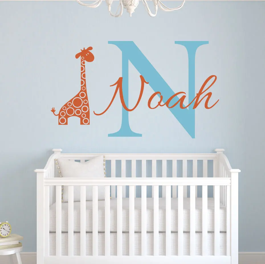 Custom Name Elephant Wall Stickers For Kids Room Personalized Boys Name Bedroom Nursery Wall Art Pic Baby Vinyl Wall Decals J671 - Image 3