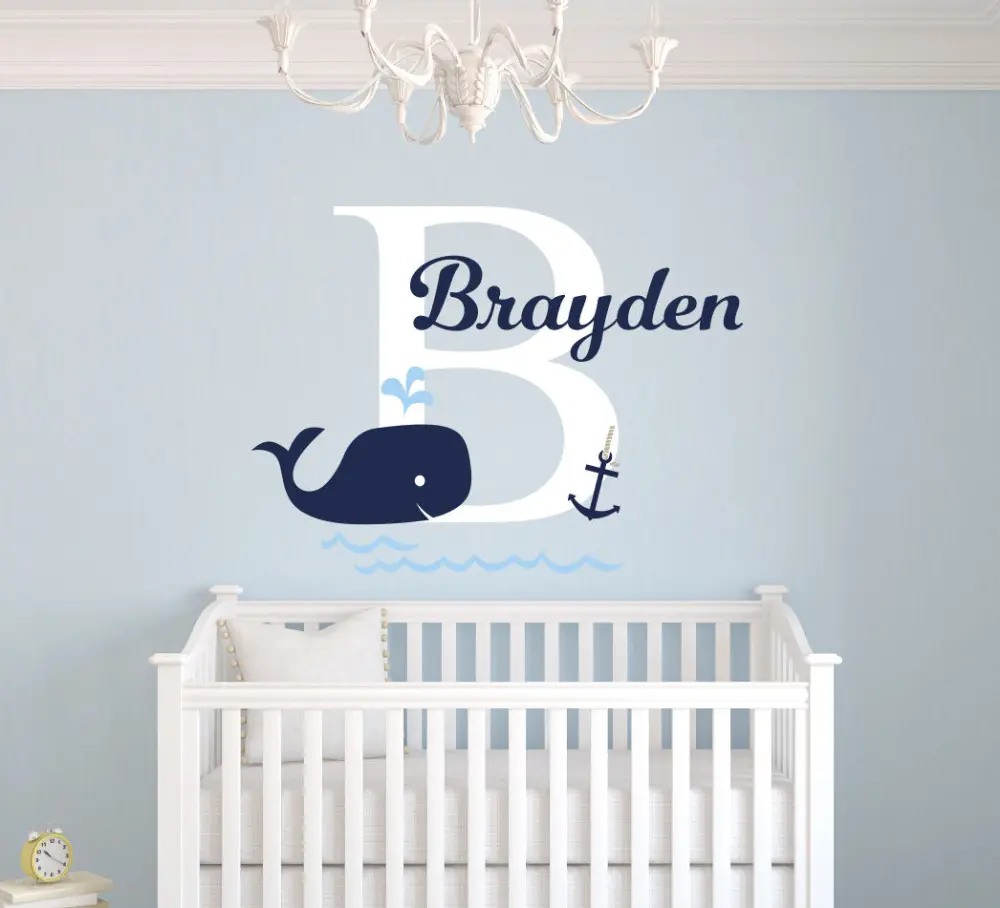 Custom Name Elephant Wall Stickers For Kids Room Personalized Boys Name Bedroom Nursery Wall Art Pic Baby Vinyl Wall Decals J671 - Image 5
