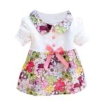 Cute Baby Girls Clothes Kid One-Piece Doll Collar Princess Lace Floral Dress - Image 4