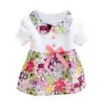 Cute Baby Girls Clothes Kid One-Piece Doll Collar Princess Lace Floral Dress - Image 4