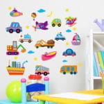 Cute Cartoon Cars Nursery Wall Art Kids Baby Home Care Decal Mural Sticker Art Removable Vinyl Home Decor Bedroom Wall Stickers - Image 2