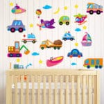 Cute Cartoon Cars Nursery Wall Art Kids Baby Home Care Decal Mural Sticker Art Removable Vinyl Home Decor Bedroom Wall Stickers