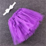 Cute Kids Girls Toddler Baby Bow Flower Tutu skirt Photography Princess clothes candy colors skirt+headband 2pcs W15 - Image 2