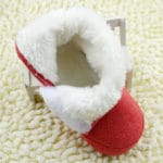 Cute Newborn Infant Baby Girl Bowknot Winter Fleece Soft Crib EVA Snow Boots Shoes Pink Red - Image 3