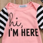 Cute Newborn Infant Baby Girl Outfits Sleepsacks Sleeping Bag Letter Print Striped Sleepwear Headband Set - Image 2