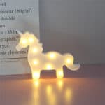 DELICORE White Unicorn LED Children Animal Night Light Cartoon Baby Nursery Lamp LED Night Light Bedroom Decoration S017-2 - Image 3