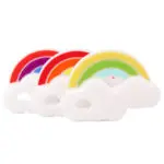 FDA Approved Silicone Baby Teether Rainbow Chewable Mom Nursing Toddler Infant Teething Toys - Image 2
