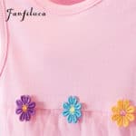 Fanfiluca Three Flower Baby Girl Dress Cotton Soft Lace Newborn Body Suit Baby Romper Clothes - Image 4