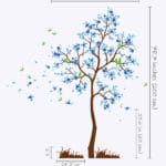 Fantasy Flowers Large Tree Wall Stickers For Kids Room Birds Leaves Tree Wall Art Decals Baby Nursery Room Decor Mural JW228 - Image 2