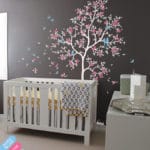 Fantasy Flowers Large Tree Wall Stickers For Kids Room Birds Leaves Tree Wall Art Decals Baby Nursery Room Decor Mural JW228