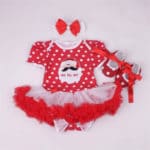 Fashion Christmas Infant Girl Rompers Dress Baby Girls Clothes Sets 3pcs Newborn Cotton Jumpsuit Clothes Santa Claus Bebe Gift - Image 4