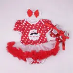 Fashion Christmas Infant Girl Rompers Dress Baby Girls Clothes Sets 3pcs Newborn Cotton Jumpsuit Clothes Santa Claus Bebe Gift - Image 4