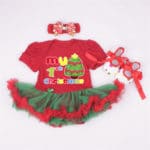 Fashion Christmas Infant Girl Rompers Dress Baby Girls Clothes Sets 3pcs Newborn Cotton Jumpsuit Clothes Santa Claus Bebe Gift - Image 6
