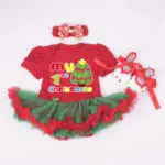 Fashion Christmas Infant Girl Rompers Dress Baby Girls Clothes Sets 3pcs Newborn Cotton Jumpsuit Clothes Santa Claus Bebe Gift - Image 6