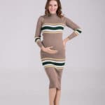 Fashion Maternity Clothes Elastic Maternity Dress One-Piece Top Sweater Dress Maternity Clothing Spring Pregnancy Clothes E522 - Image 5