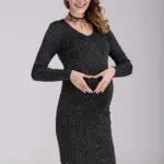 Fashion New Autumn Spring Maternity Dresses Vestidos Long Sleeve Slim Sweater Dress Pregnant Clothes Pregnancy Clothing B403 - Image 5