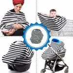 Flamingo Bird Baby Car Seat Canopy Cover INS Stroller Pram Blanket Multi-Use Stretchy Breastfeed Nursing Covers Fox Buggy Cover - Image 6