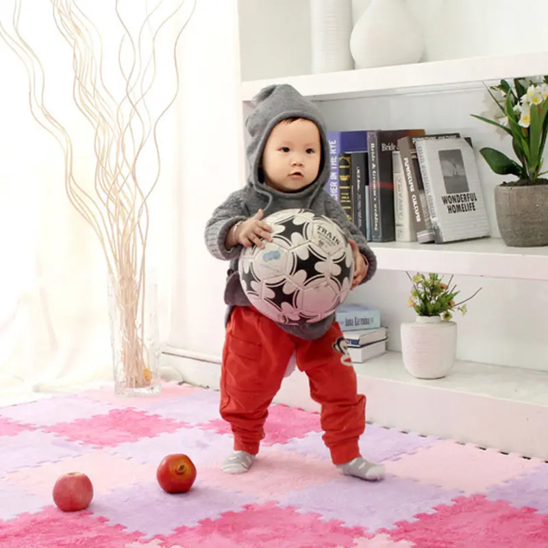 Flannel Puzzle Eva Foam Floor Mat Baby Crawling Cutting Area Rug Soft Plush Play Pad Carpet for Child Kids Living Room Bedroom - Image 2