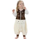 Flannel Warm Sleeping Children Overalls Prevent Kick Halloween Baby Blanket Sleepers Animal Feet Pajamas Christmas Kids Rompers - Image 5