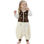 Flannel Warm Sleeping Children Overalls Prevent Kick Halloween Baby Blanket Sleepers Animal Feet Pajamas Christmas Kids Rompers - Image 5