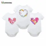 Floral Baby Girls Bodysuits Short Sleeve Newborn Baby Clothing For Girls Infant Summer Spring Body Suits For 0-12Mons Jumpsuit