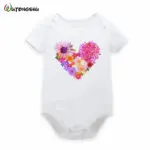Floral Baby Girls Bodysuits Short Sleeve Newborn Baby Clothing For Girls Infant Summer Spring Body Suits For 0-12Mons Jumpsuit - Image 3