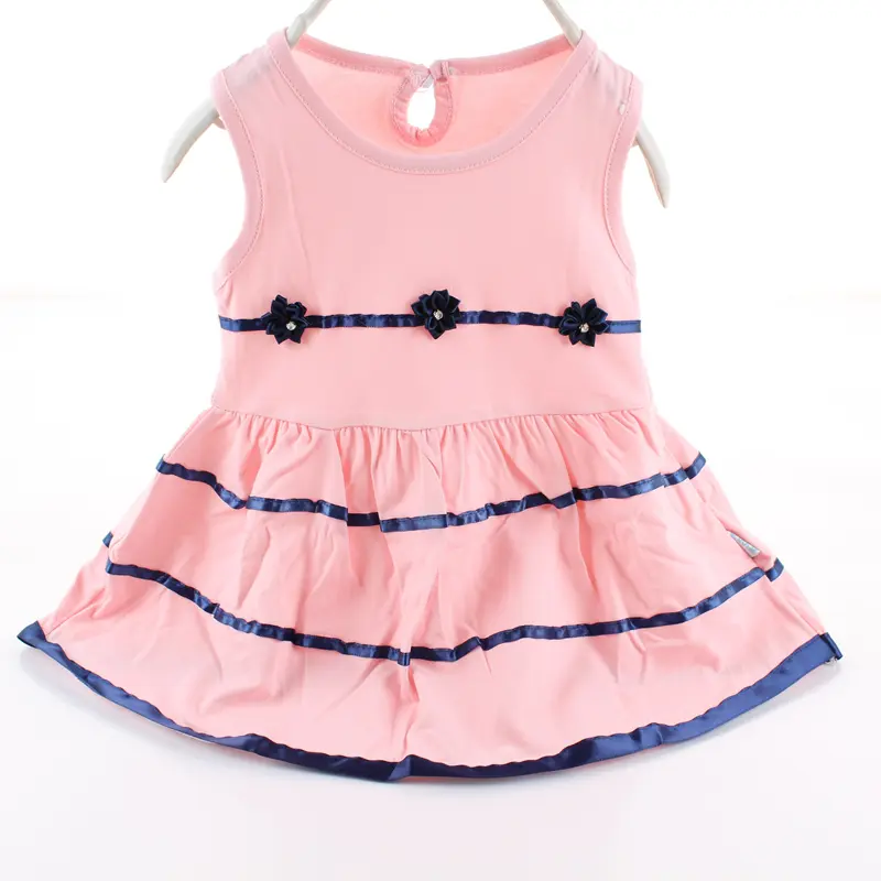 Flower Baby Dresses New Pink Girl Dress Summer Princess Infant Clothes Cotton Toddler Apparel Lovely Sleeveless Girls Clothing - Image 5