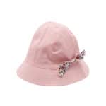 Flower Print Cotton Baby Summer Hat with Bow White/Pink Kids Girl Summer Cap Double Sides can Wear for 1-3 Years 1 PC - Image 5
