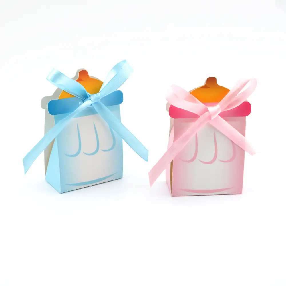Free Shipping 12pcs Nipple Bottle Baby Shower Favors Baptism Nursery Party Favors Christening Gift Box Birthday Party Supplies - Image 3