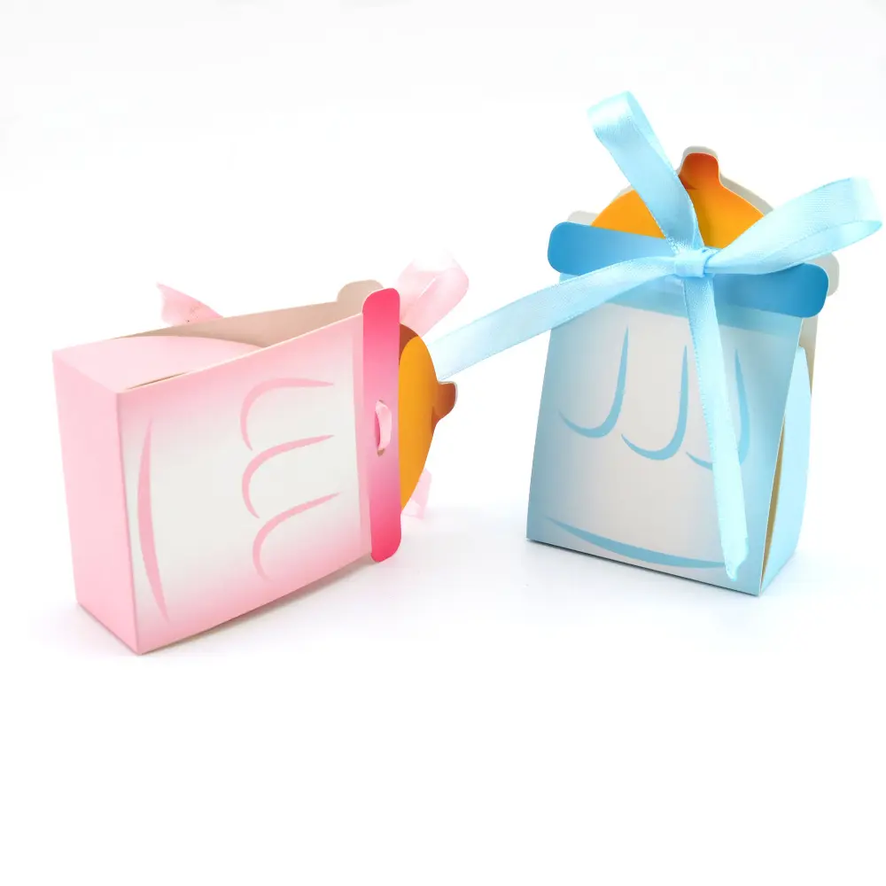 Free Shipping 12pcs Nipple Bottle Baby Shower Favors Baptism Nursery Party Favors Christening Gift Box Birthday Party Supplies - Image 5