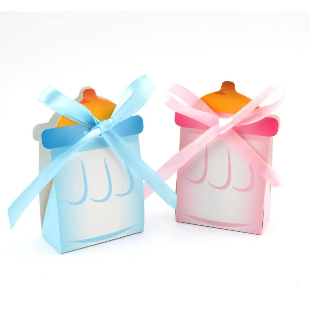 Free Shipping 12pcs Nipple Bottle Baby Shower Favors Baptism Nursery Party Favors Christening Gift Box Birthday Party Supplies - Image 6