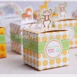 Free Shipping 60PCS Baby Shower Favors Box Safari Animal Wild Favor Box Candy Box Souvenir Boy/Girl Kids Event & Party Supplies - Image 5